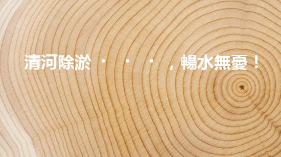 清河除淤，暢水無憂！